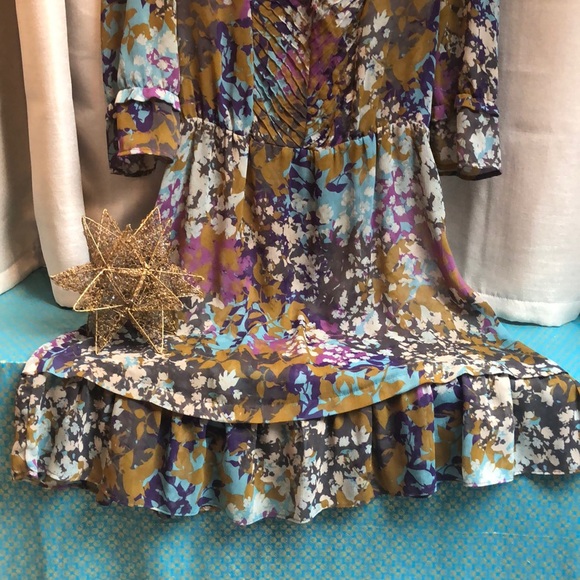 Floral boho midi dress with sleeves - Picture 6 of 12